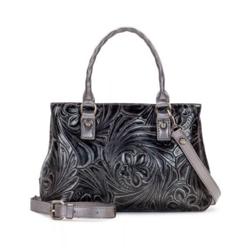 Patricia Nash Angela Satchel in Metallic Tobacco Fields